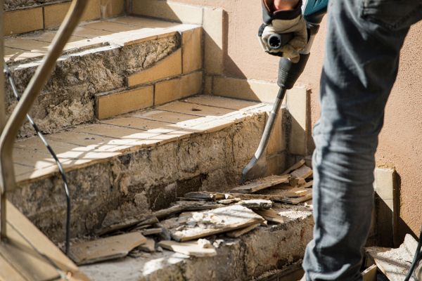 Concrete Stair Demolition in Middletown